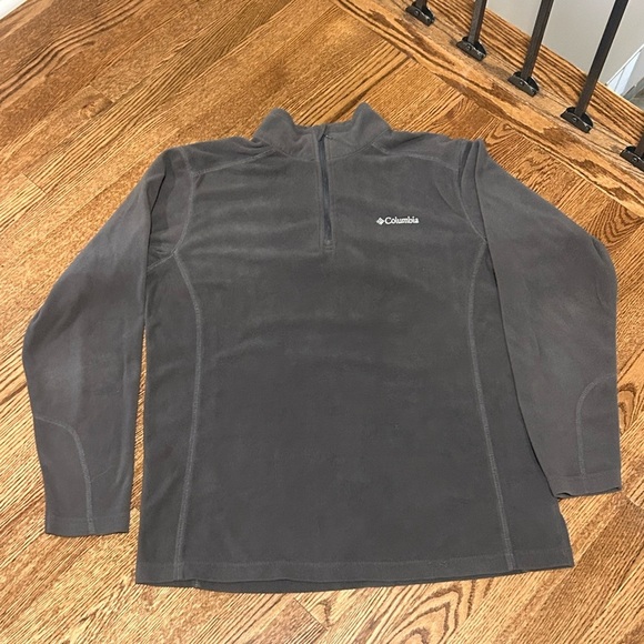 Columbia Gray Fleece Quarter Zip Pullover Men’s Medium - Picture 2 of 3